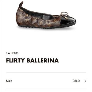 Louis Vuitton ballerina flats size (38)